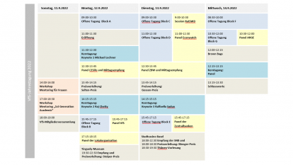 Jahrestagung 2022 Programmübersicht