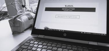 Newsletter auf Laptop